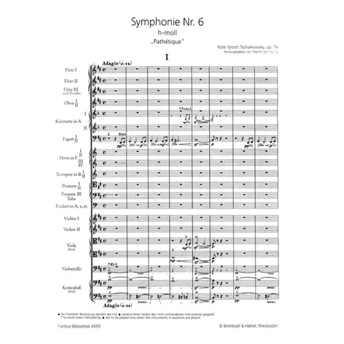 Symphonie Nr.6 H-Moll Op.74 (Pathetique) - Score