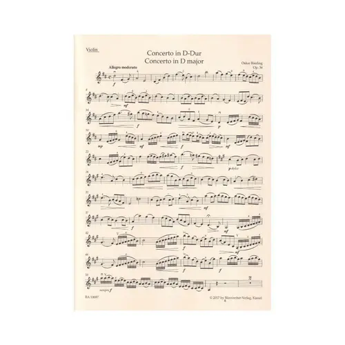 Concerto in D major Op.36 for violin - Barenreiter´s Concert Pieces