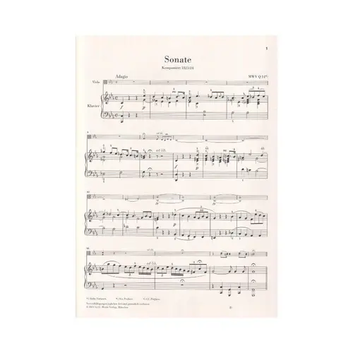 Sonate C Moll Fur Viola Und Klavier - Urtext