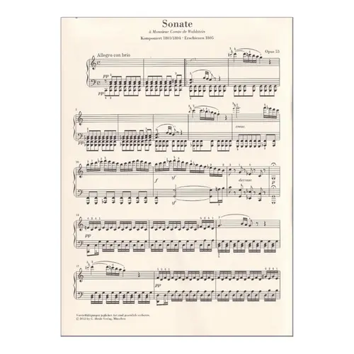 Piano sonata n.21 n C major Op.53 (Waldstein)