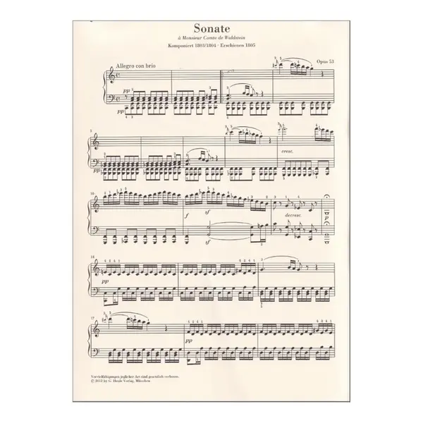 Piano sonata n.21 n C major Op.53 (Waldstein)