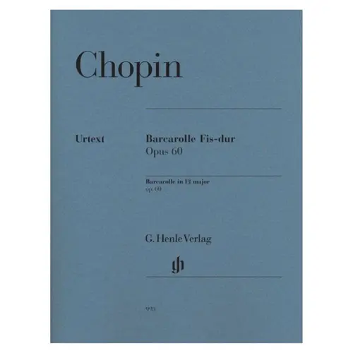 Barcarolle in F# major - Opus 60 - Urtext