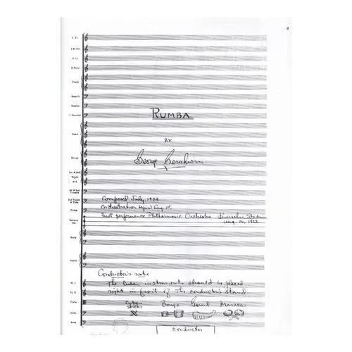Cuban Overture - Full Score