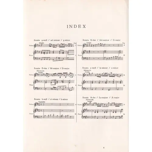 Sechs Sonaten - violine und piano