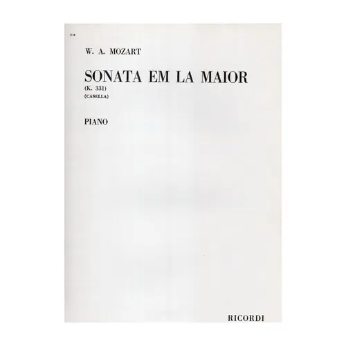 Sonata K.331 Em La Maior (Casella) - Exemplar Antigo