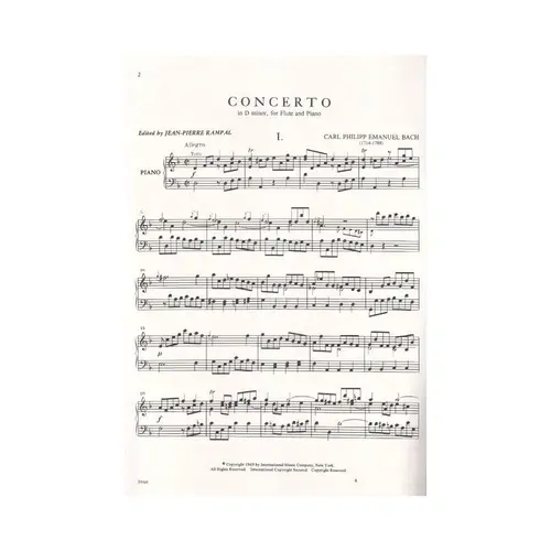 Concerto In D Minor For (Flute And Piano