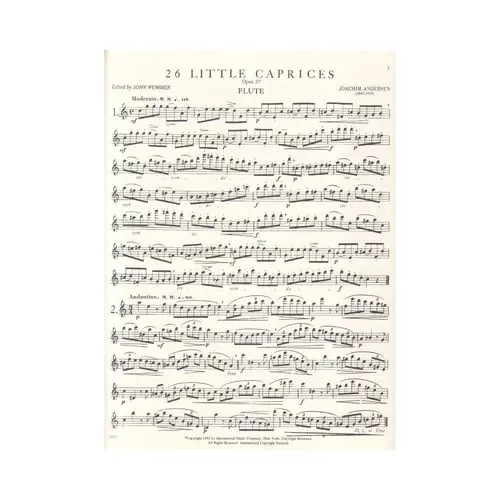 26 Little Caprices For Flute Solo - Op. 37