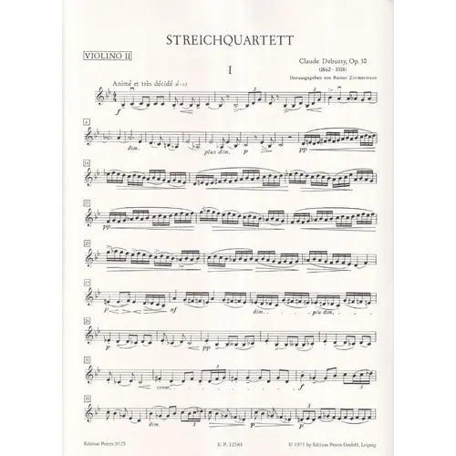Quarteto de Cordas Op.10 - Partes