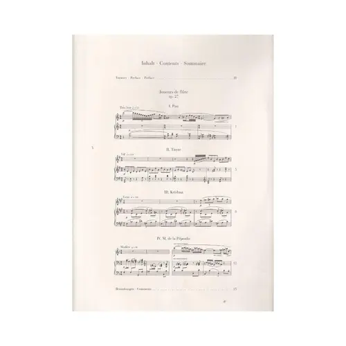 Joueurs De Flute - Op. 27 Fur Flote Und Klavier - Urtext