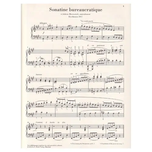 Sonatine Bureaucratique - Urtext