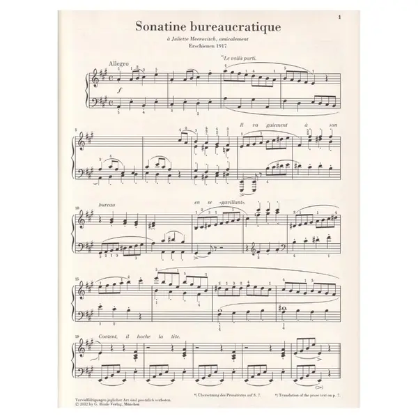 Sonatine Bureaucratique - Urtext