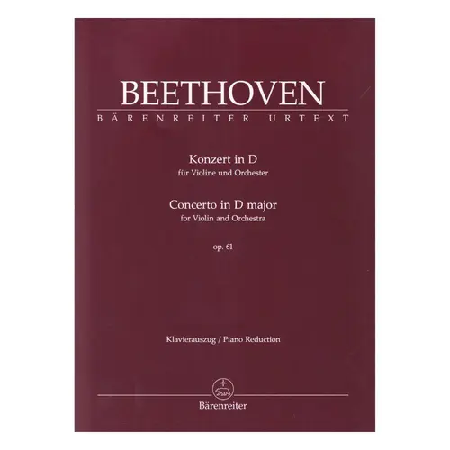 Concerto In D Major For Violin And Orchestra - Op.61 - Urtext - Piano reduction