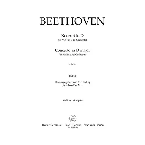 Concerto In D Major For Violin And Orchestra - Op.61 - Urtext - Piano reduction