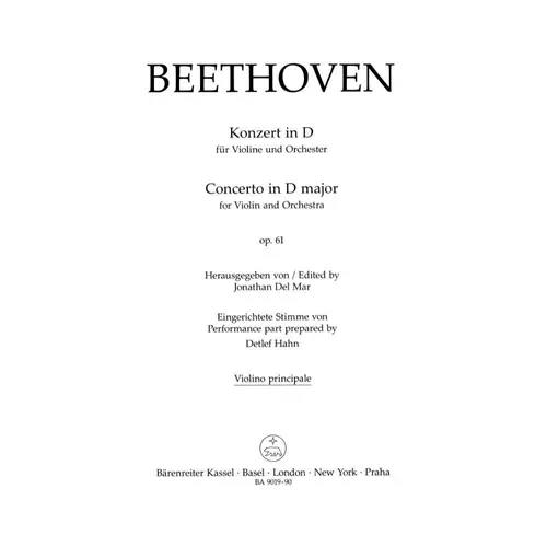 Concerto In D Major For Violin And Orchestra - Op.61 - Urtext - Piano reduction