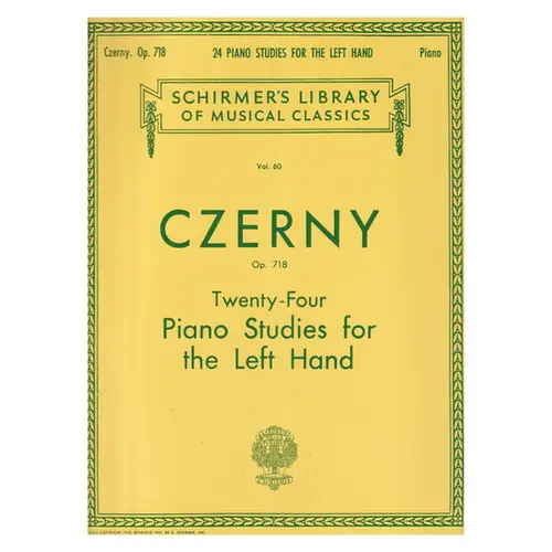 24 Piano Studies For Left Hand - Op.718  (Ed 60)