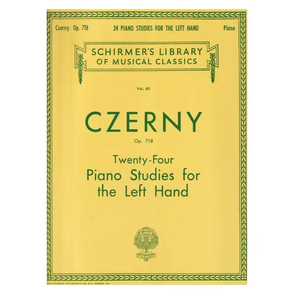 24 Piano Studies For Left Hand - Op.718  (Ed 60)