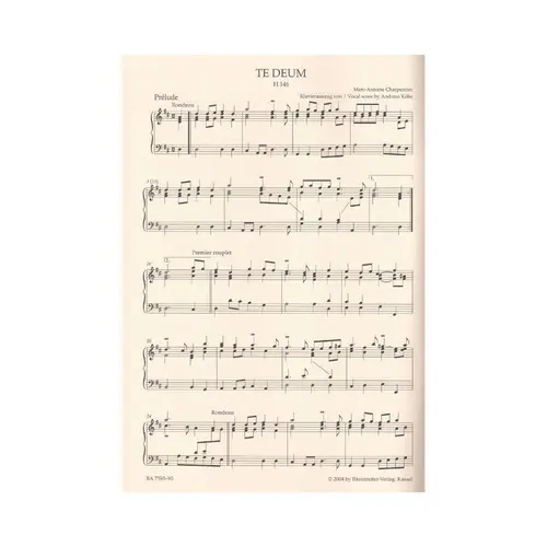 Te Deum - H146 - Vocal Score