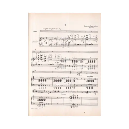 Konzert Fur Violoncello Und Orchester  (Edição Antiga)