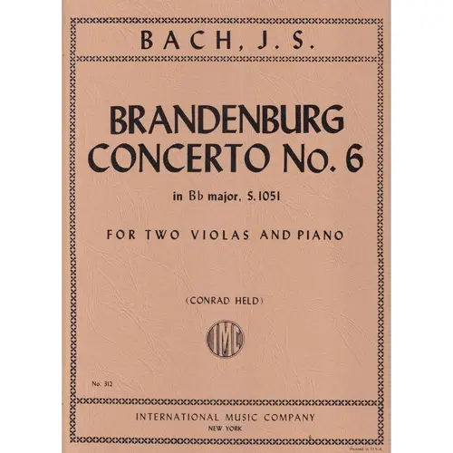 Brandenburg Concerto N.6 - S.1051 (Two Violas)