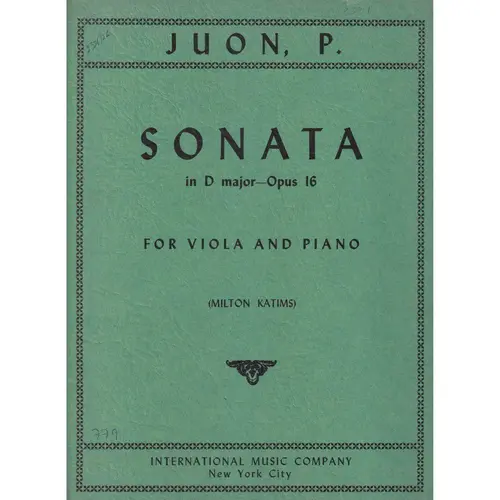Sonata In D Major - Op.16  (Edição Antiga)