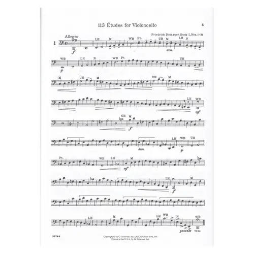 Exercises For Violoncello Volume 1