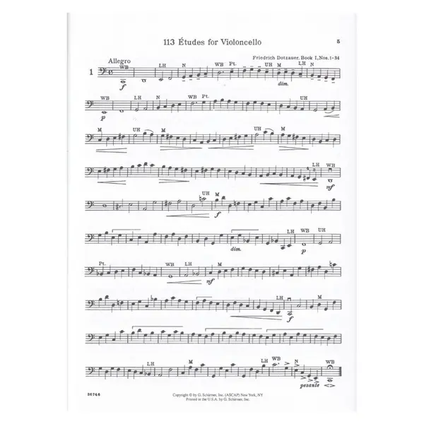 Exercises For Violoncello Volume 1