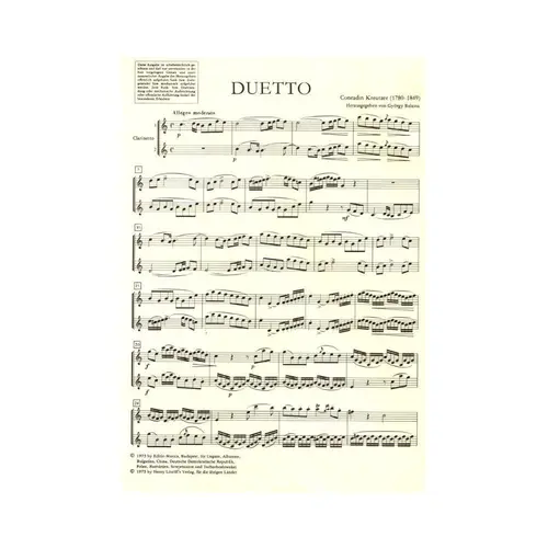 Duetto C Dur (Clarinete-2)
