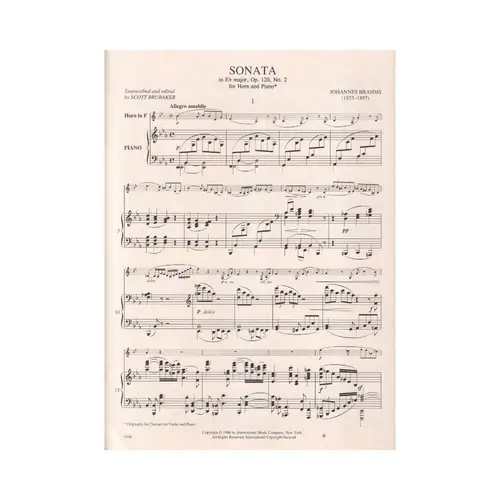 Sonata In Eb Major For Horn - Op.120 N.2