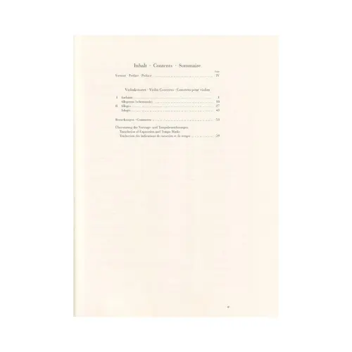 Violinkonzert - Piano Reduction - Urtext