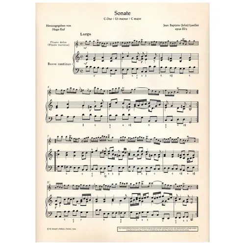 Sonate C Dur Fur Altblockflote