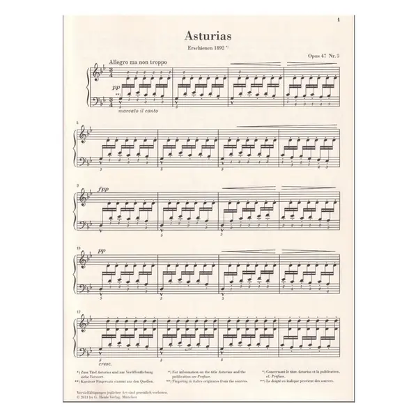 Asturias - Urtext