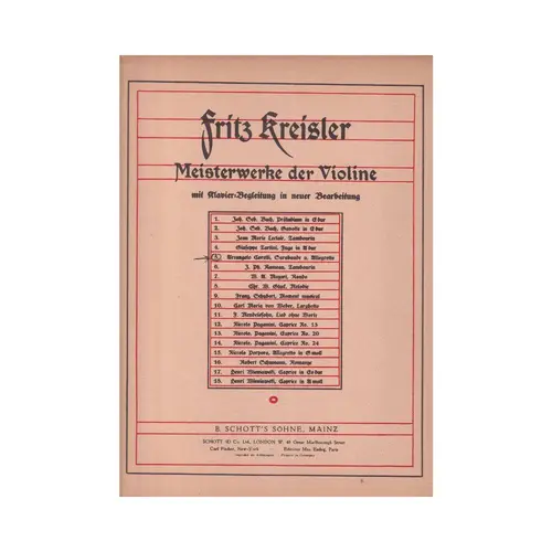 Sarabande Und Allegretto Fur Violine
