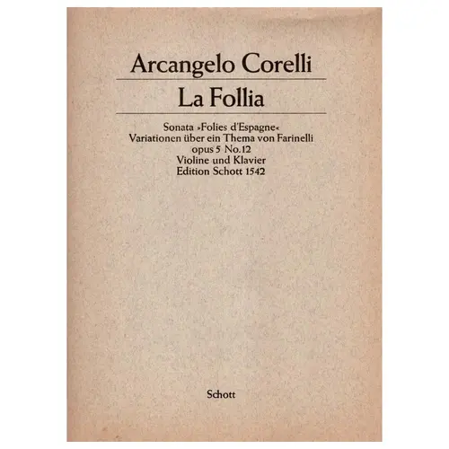 La Follia - Op.5 N.12  (Violino und klavier)