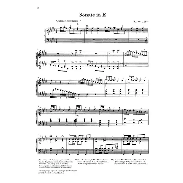Klaviersonate E-Dur K. 380 . L. 23