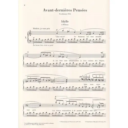 Avant-Dernieres Pensees - Urtext