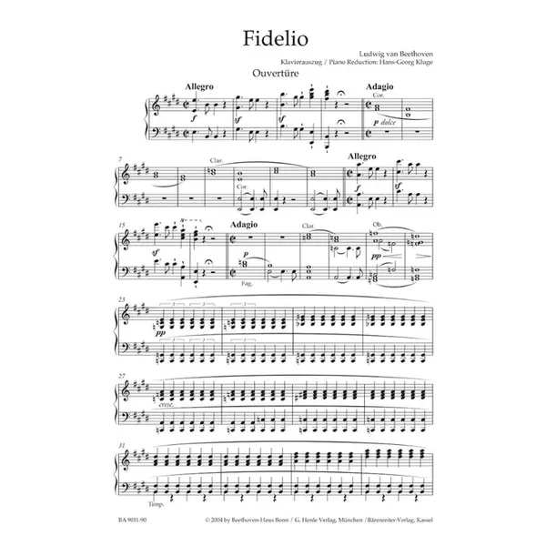 Fidelio - Vocal Score