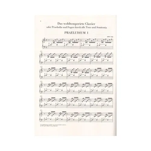Das Wohltemperierte Klavier - Vol.1 - Studien - Edition