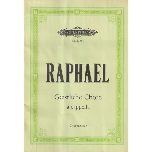 Geistliche Chore A cappella -chorpartitur