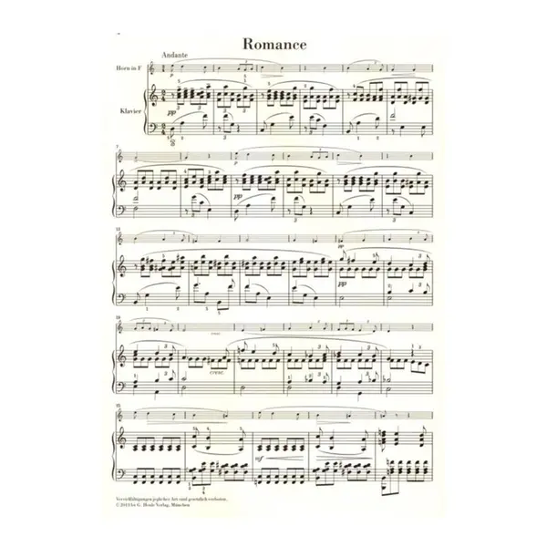 Romance Fur Horn Und Klavier - Urtext