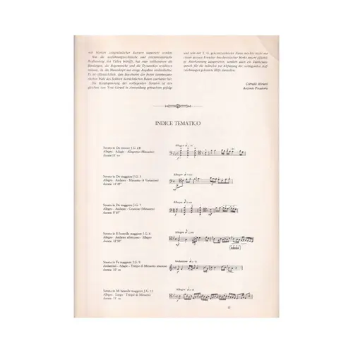 Sonata In Do Maggiore J.G.7 - Dodici Sonate