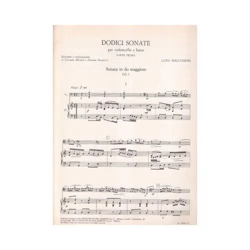 Sonata In Do Maggiore J.G.7 - Dodici Sonate