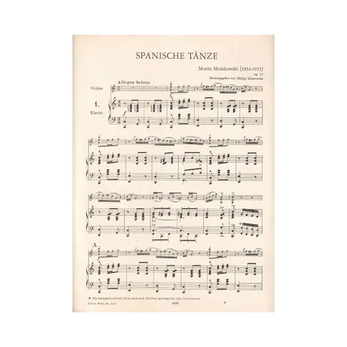 Spanische Tanze - Op.12  (Violino)