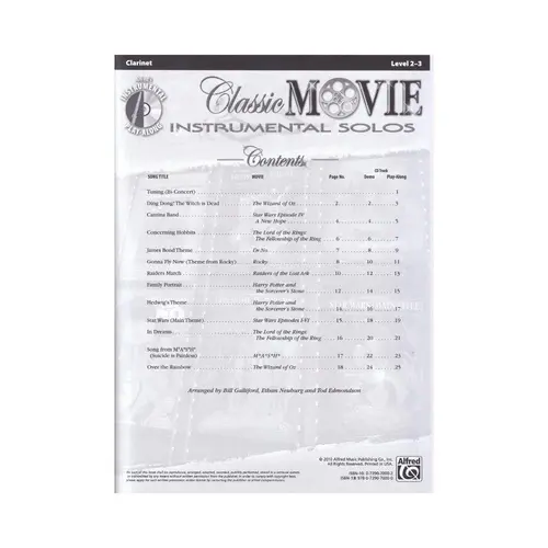Classic Movie Instrumental Solo - Clarineta