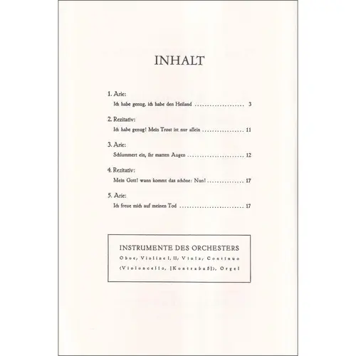 Kantate N.82 - Ich Haabe Genug BWV 82 fur bass solo - piano reduction