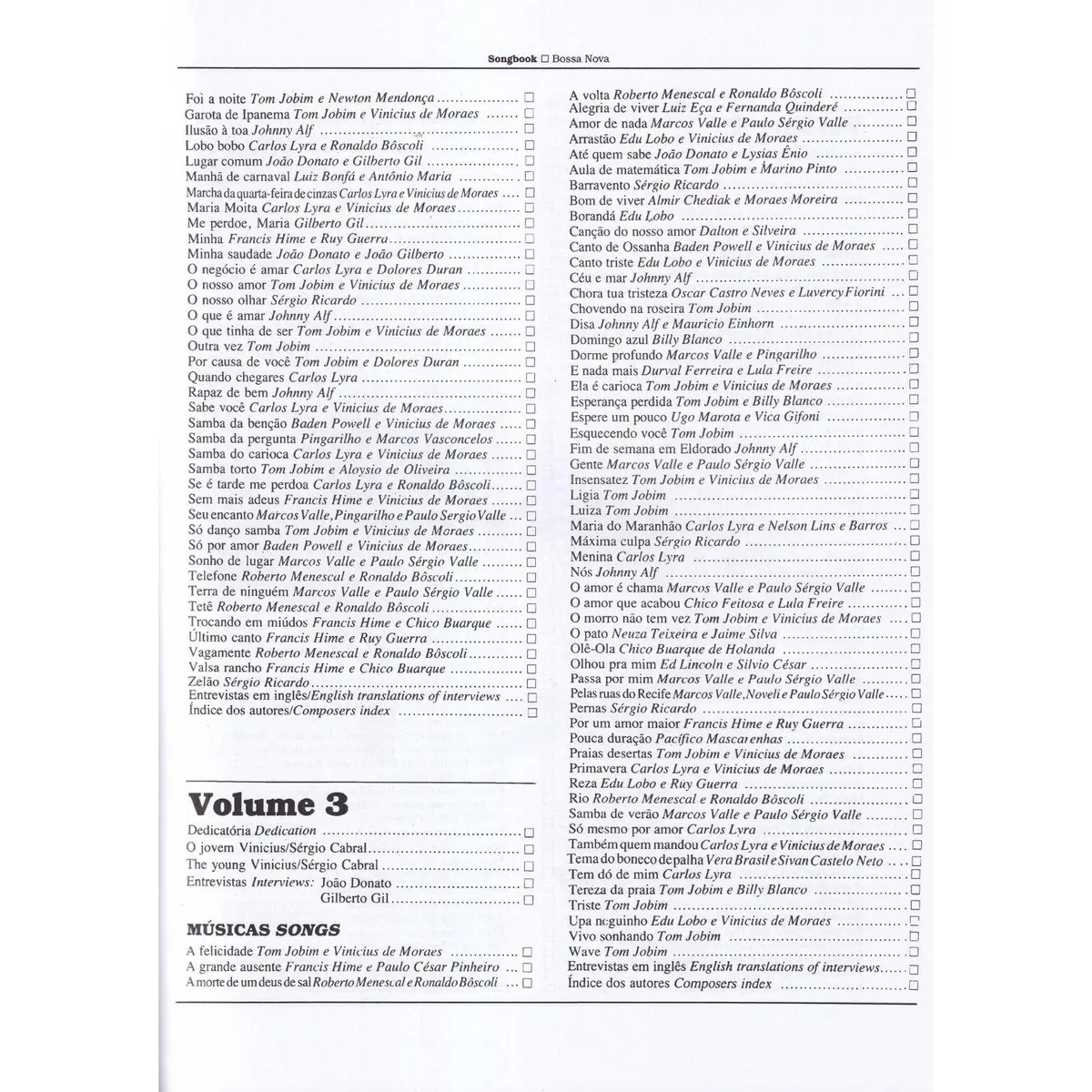 Songbook Bossa Nova - Vol.1