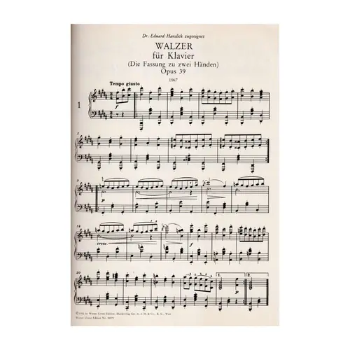 Walzer Fur Klavier - Op. 39 - Two Hands