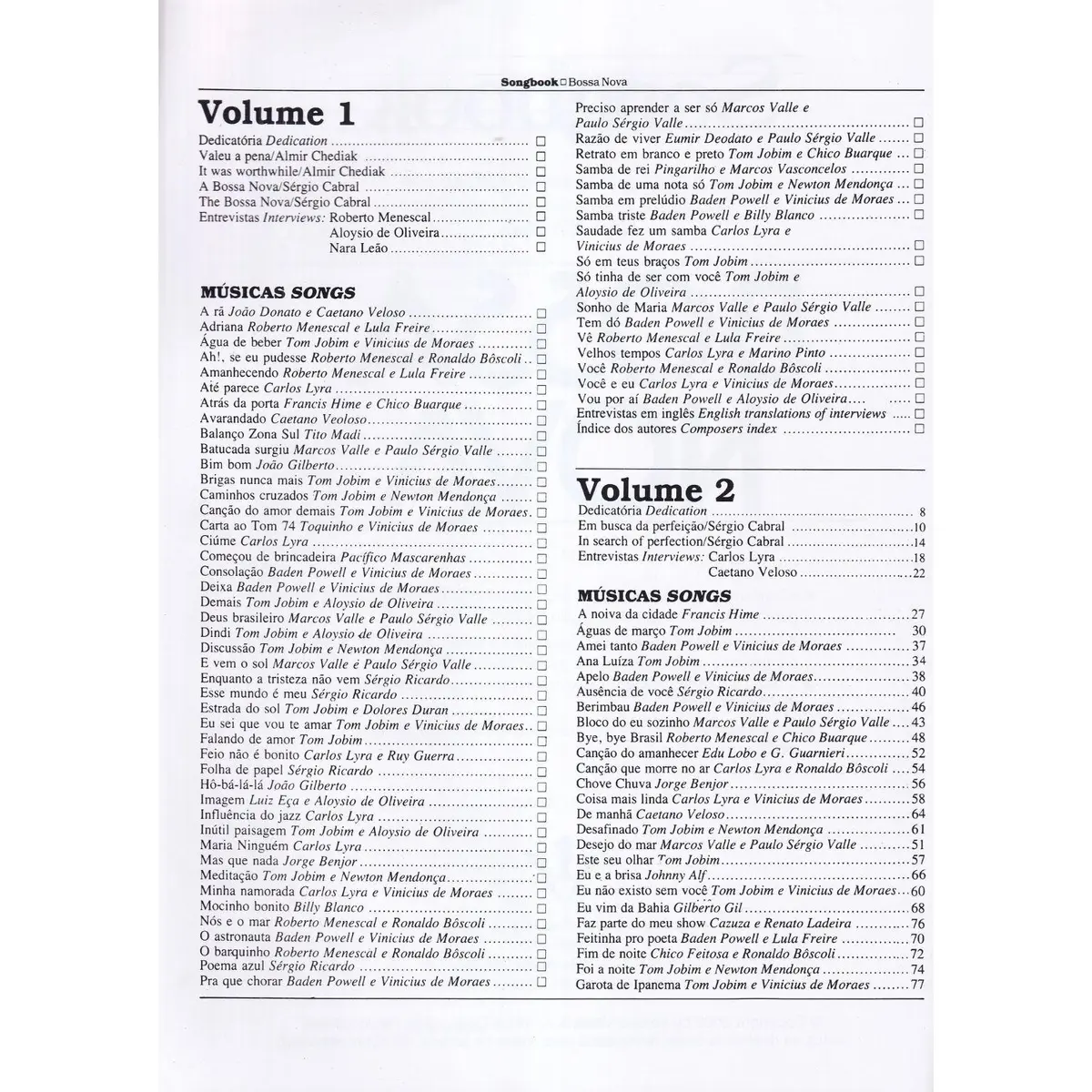 Songbook Bossa Nova - Vol.2