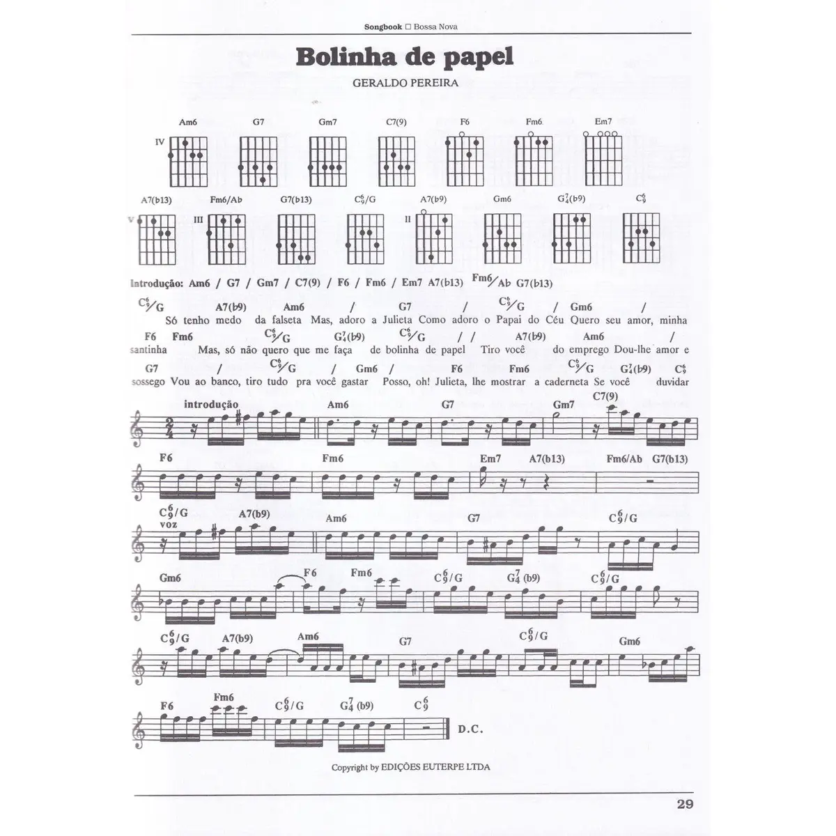 Songbook Bossa Nova - Vol.5