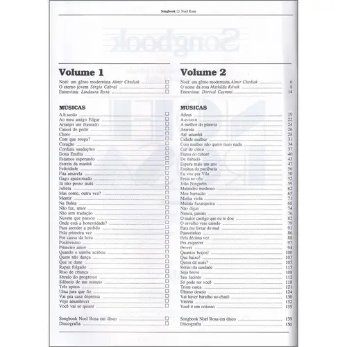 Songbook Noel Rosa - Vol.2