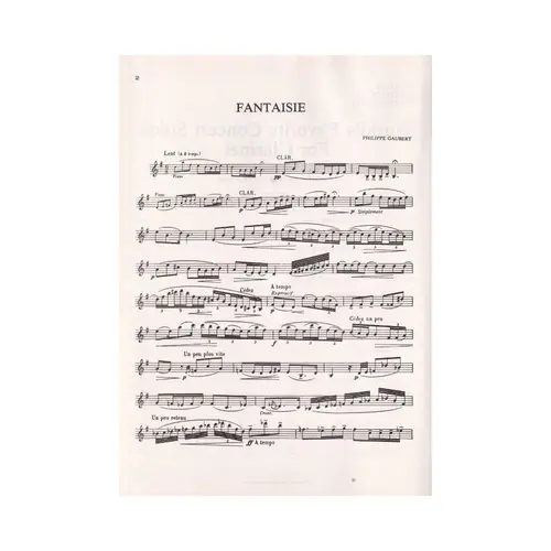 Concert Solos For Clarinet